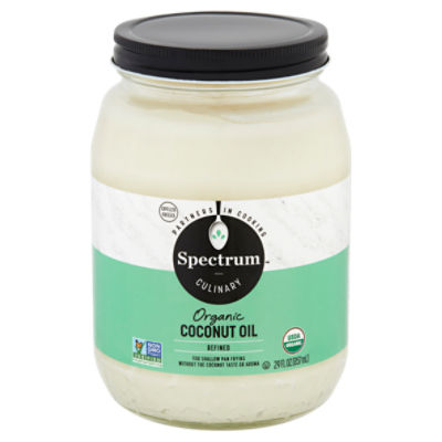 Spectrum Culinary Expeller Pressed Refined Organic Coconut Oil, 29 fl oz, 29 Fluid ounce