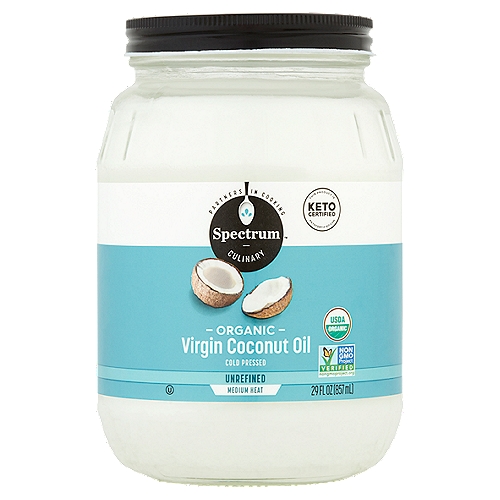 Spectrum Culinary Cold Pressed Unrefined Organic Virgin Coconut Oil, 29 fl oz