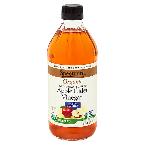 Filtered. Unpasteurized. From certified organic apples. USDA Organic.