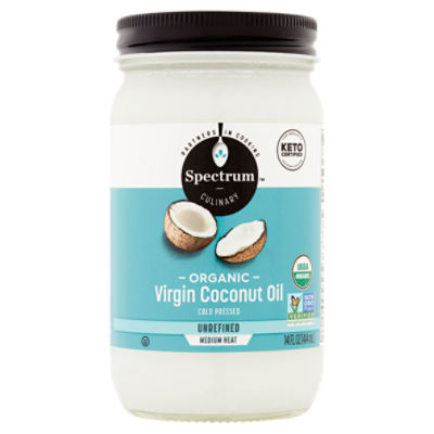 Spectrum Culinary Cold Pressed Unrefined Organic Virgin Coconut Oil, 14 fl oz