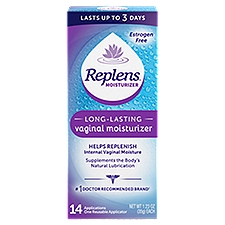 Replens Long-Lasting Vaginal Moisturizer, 1.23 oz, 14 applications