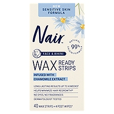 Nair Face & Bikini Wax Strips + Post Wipes