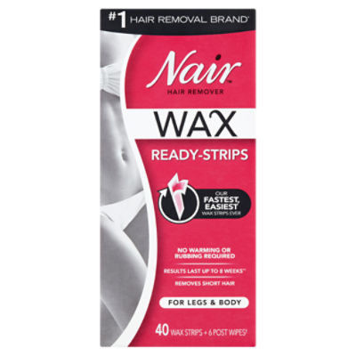 Nair Ready Strips Hair Remover Wax For Legs And Body 40 Count The Fresh Grocer