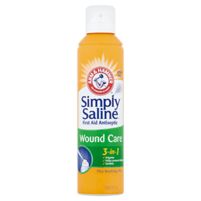 Arm & Hammer Simply Saline 3-in-1 Wound Care First Aid Antiseptic, 7.4 oz, 7.4 Ounce