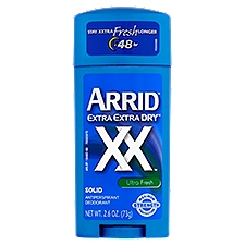 Arrid Extra Extra Dry XX Ultra Fresh Solid Antiperspirant Deodorant, 2.6 oz, 2.7 Ounce
