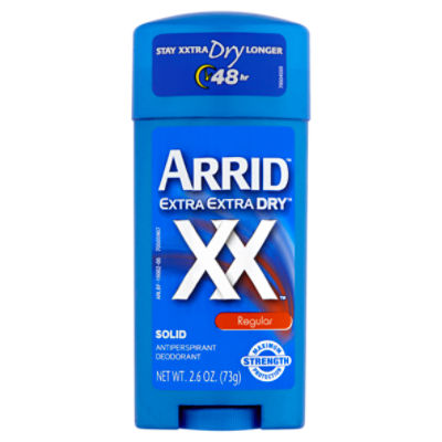 Arrid Extra Extra Dry XX Regular Solid Antiperspirant Deodorant, 2.6 oz
