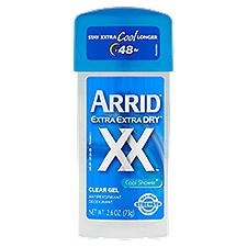 Arrid Extra Extra Dry XX Cool Shower Clear Gel Antiperspirant, Deodorant, 2.8 Ounce