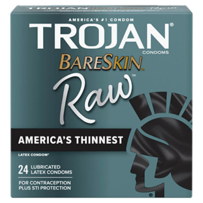 Trojan BareSkin Raw America's Thinnest Latex Condom, 24 count
