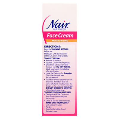 Nair Moisturizing Face Cream Hair Remover with Sweet Almond Oil 2