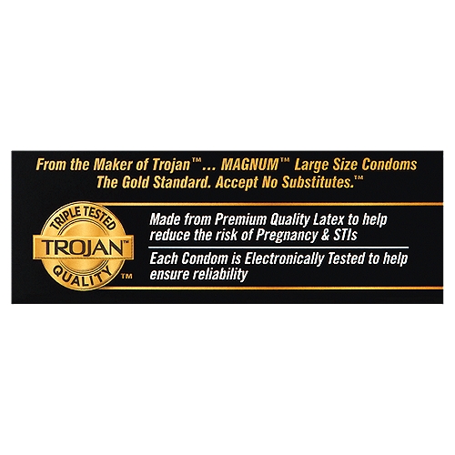 Trojan Magnum Bareskin Lubricated Large Size Latex Condoms, 10 count -  ShopRite