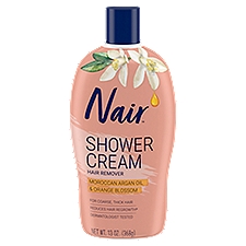 Nair Moroccan Argan Oil & Orange Blossom Shower Cream Hair Remover, 13 oz, 13 Ounce