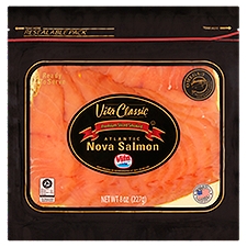 Vita Classic Premium Sliced Smoked Atlantic Nova, Salmon, 8 Ounce