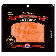 Vita Classic Premium Sliced Smoked Atlantic Nova Salmon, 4 oz, 4 Ounce