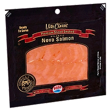 Vita Classic Salmon, Premium Sliced Smoked Atlantic Nova, 4 Ounce