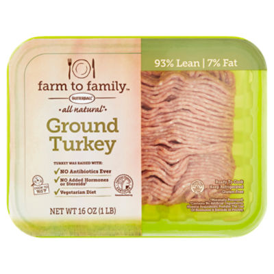 Butterball Farm to Family Ground Turkey, 16 oz, 1 Pound