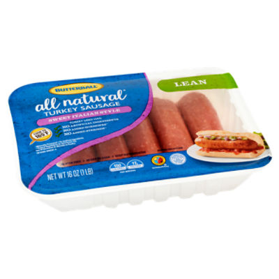 Butterball Turkey Sausage Sweet Italian Style Lean All Natural