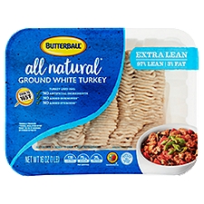Butterball All Natural Ground White, Turkey, 16 Ounce