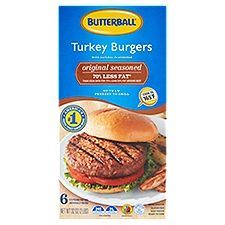 Butterball Original Seasoned, Turkey Burgers, 32 Ounce