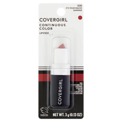 Covergirl Continuous Color 030 It's Your Mauve Shimmer Lipstick, 0.13 oz
