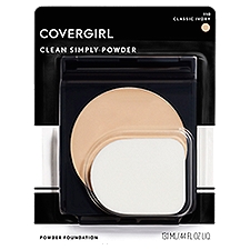Covergirl Clean Simply Powder 110 Classic Ivory Powder Foundation, .44 fl oz liq