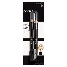 Covergirl Easy Breezy Brow Fill + Define 520 Soft Blonde Pencil, 2 count, .008 oz