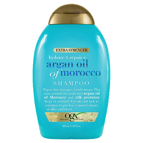 Skorpe Sommetider gear Ogx Extra Strength Hydrate & Repair + Argan Oil of Morocco Shampoo, 13 fl oz