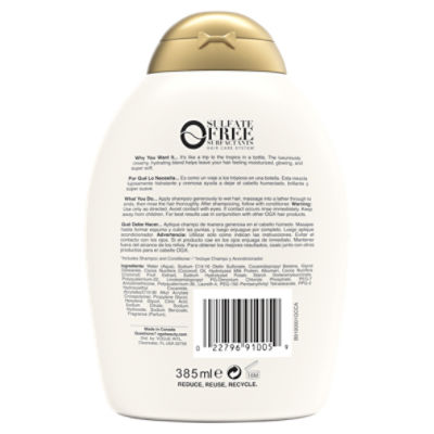  OGX Nourishing Coconut Milk Shampoo & Conditioner (13 Ounce) :  Beauty & Personal Care