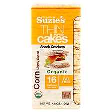 Suzie's Organic Corn Lightly Salted Thin Puffed Cakes, 4.6 oz