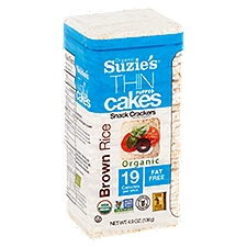 Suzie's Organic Brown Rice Thin Puffed Cakes Snack Crackers, 4.9 oz
