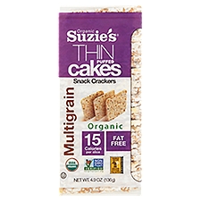 Suzie's Organic Multigrain Thin Puffed Cakes Snack Crackers, 4.9 oz