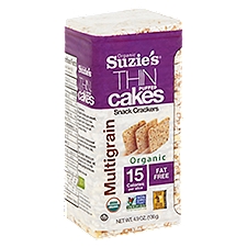 Suzie's Organic Multigrain Thin Puffed Cakes, Snack Crackers, 4.9 Ounce