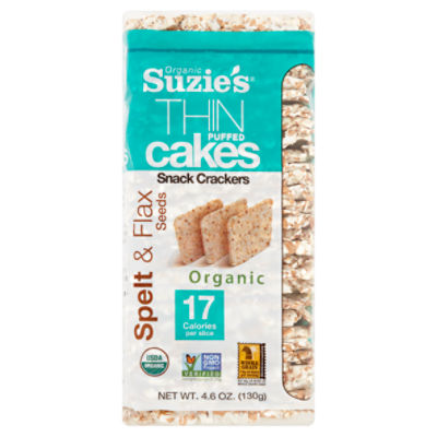 Suzie's Organic Spelt & Flax Seeds Thin Puffed Cakes, 4.6 oz