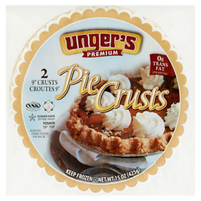 Unger's Premium 9'' Pie Crusts, 2 count, 15 oz