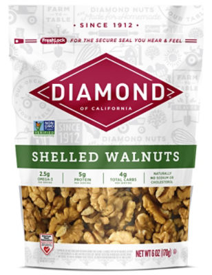 Diamond Shelled Walnuts, 6 oz