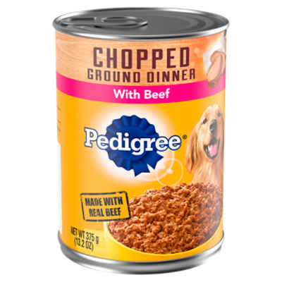 PEDIGREE CHOPPED GROUND DINNER Adult Canned Soft Wet Dog Food with