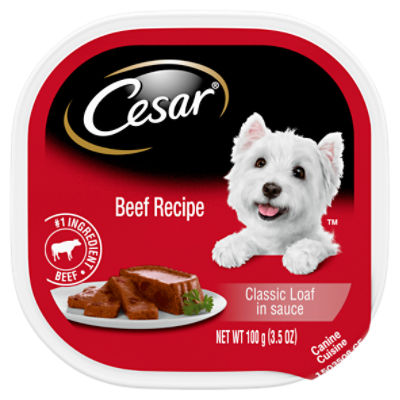 Cesar Beef Recipe Classic Loaf in Sauce Dog Food, 3.5 oz, 3.5 Ounce