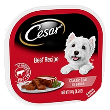 Cesar Dog Food, Beef Recipe Classic Loaf in Sauce, 3.5 Ounce
