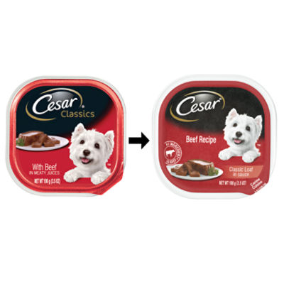 Cesar Beef Recipe Classic Loaf in Sauce Dog Food 3.5 oz The