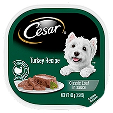 Cesar Classic Loaf in Sauce Turkey Recipe Dog Food, 3.5 oz, 3.5 Ounce