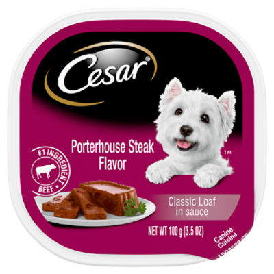 Cesar Porterhouse Steak Flavor Classic Loaf in Sauce, 3.5 oz