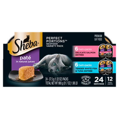 Sheba Pat in Natural Juices Seafood Premium Cat Food Variety Pack