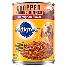 Pedigree Filet Mignon Flavor Chopped Ground Dinner, Food for Dogs, 13.2 Ounce