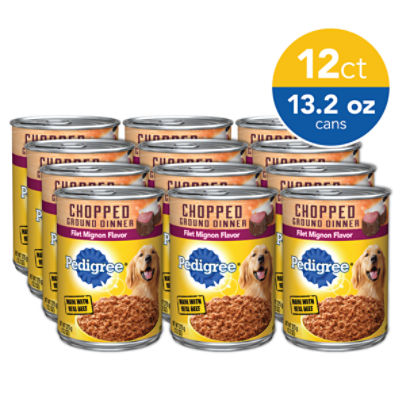 PEDIGREE CHOPPED GROUND DINNER Adult Canned Wet Dog Food Filet