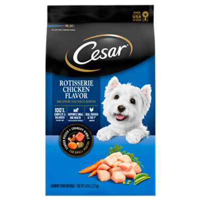 CESAR Small Breed Dry Dog Food Rotisserie Chicken Flavor with Spring Vegetables Garnish, 5 lb. Bag