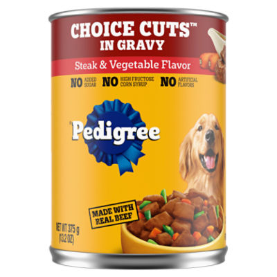 Pedigree Choice Cuts in Gravy Steak & Vegetable Flavor Food for Dogs, 13.2 oz