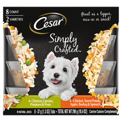 Cesar Simply Crafted Canine Cuisine Complement in Natural Juices