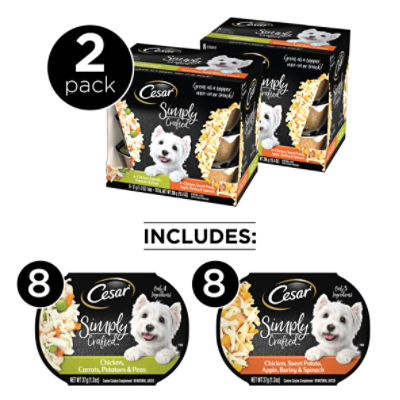 Cesar Simply Crafted Canine Cuisine Complement in Natural Juices