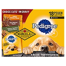 Pedigree Choice Cuts in Gravy Food for Dogs Variety Pack, 3.5 oz, 18 count