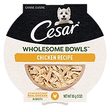Cesar Wholesome Bowls Chicken Recipe Canine Cuisine Dog Food, 3 oz
