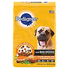 Pedigree Big Dogs Roasted Chicken, Rice & Vegetable Flavor, Food for Adult Dogs, 16 Pound